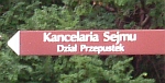 znak: Kancelaria Sejmu, dział przepustek
