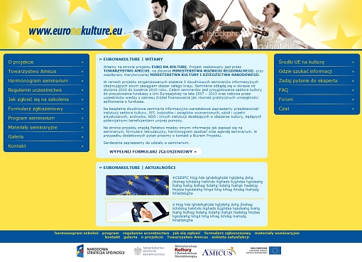 screenshot strony euronakulture.eu