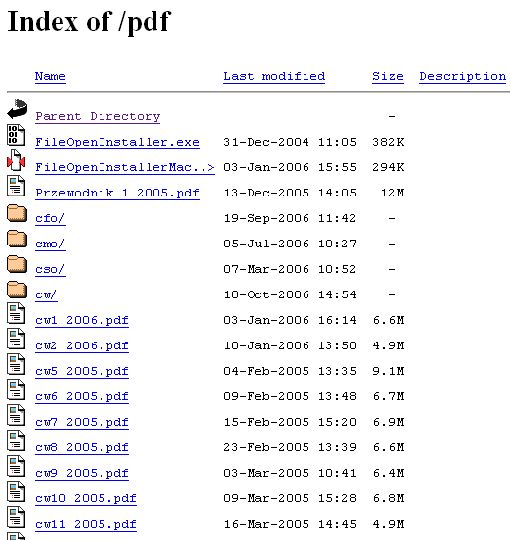 Screenshot niektórych zasobów IDG