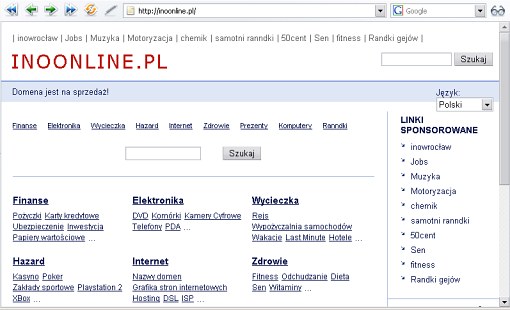 Screenshot serwisu inoonline.pl