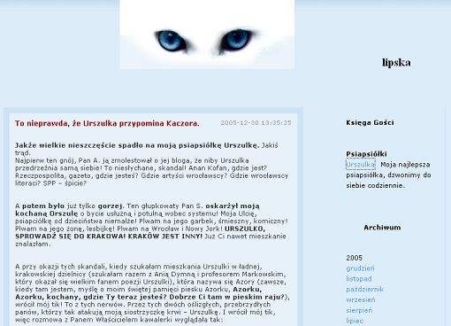screenshot serwisu lipska.blog.pl