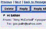 nagłówek listu do Sary Palin