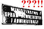 czarno-biała tablica ministerstwa spraw wewnętrznych i administracji