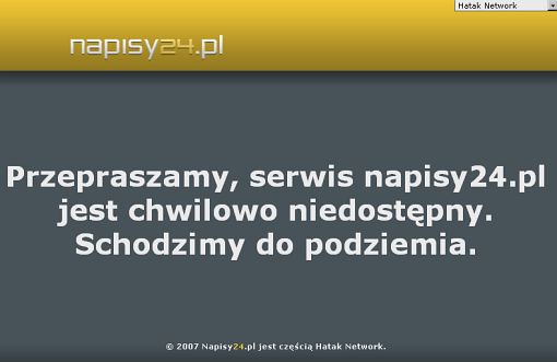 Napisy24.pl schodzą do podziemia