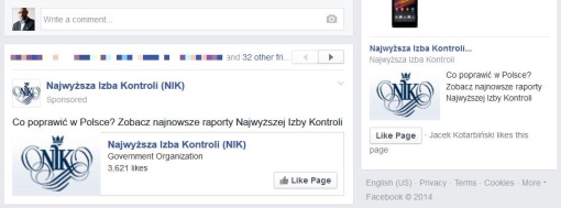 NIK miał rozmach i sponsoring wylewał się z Facebooka