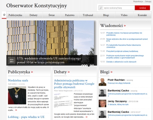 Screenshot serwisu Obserwator Konstytucyjny