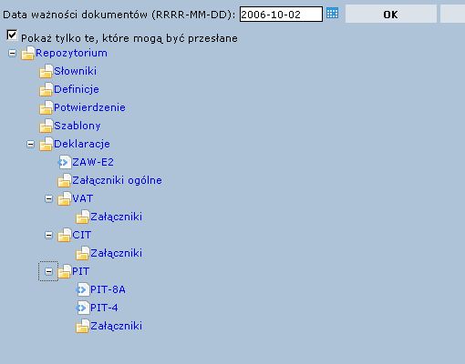 Repozytorium dokumentów systemu e-poltax