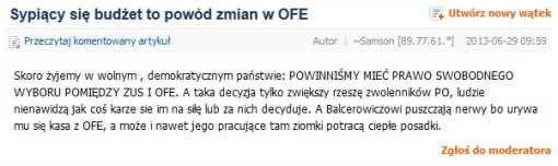 Komentarz Samsona w serwisie Bankier.pl