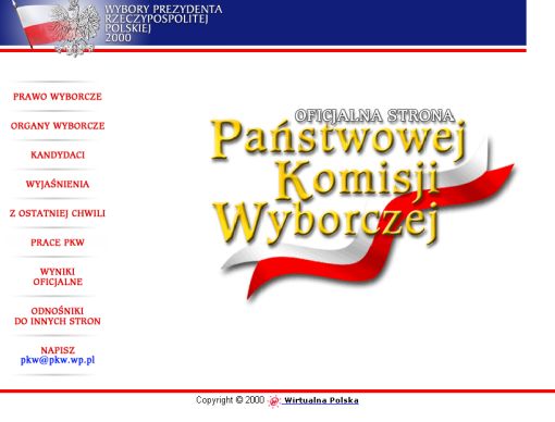 Screenshot serwisu PKW w domenie www.pkw.wp.pl