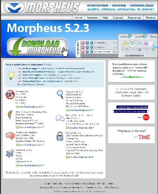 Screenshot serwisu morpheus.com