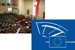Sejm RP oraz logo Parlamentu Europejskiego