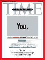 okładka Time - tytuł człowieka roku przyznany wszystkim uzytkownikom Sieci
