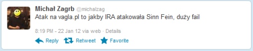 Atak na vagla.pl to jakby IRA atakowała Sinn Fein, duży fail