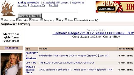 Lista Recent na the Pirate Bay - z wylistowanym reportażem: XXIII Jesienne Spotkania PTI - Wisla 2007 - Piotr Waglowski - WM